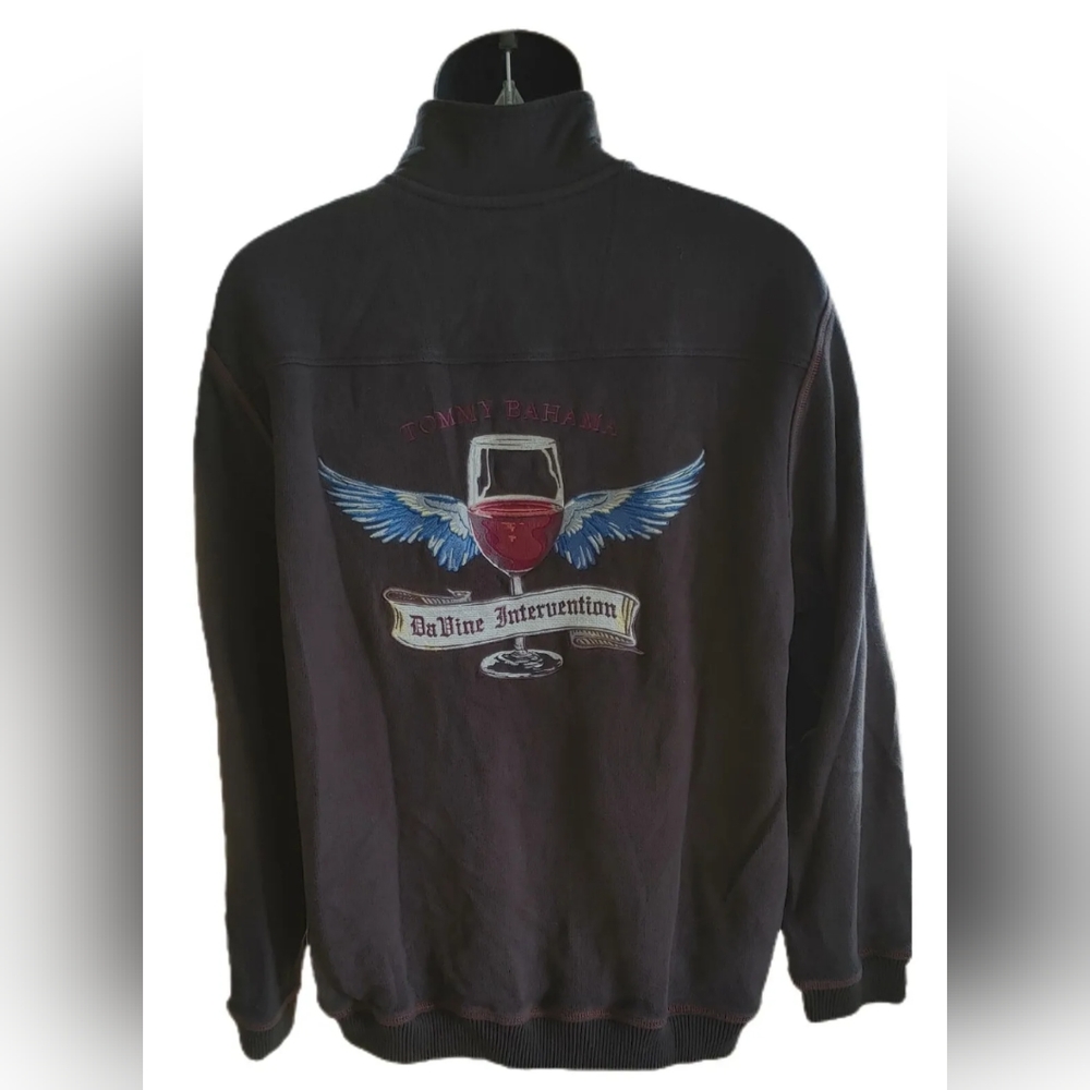 Mens Tommy Bahama Da Vine Intervention 1/2 zip pullover sweater sz. XL